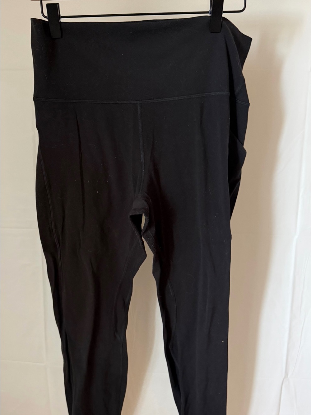 Lululemon high waisted black leggings with pockets! 25in inseam